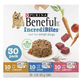 Purina Beneful Incredibites Wet Dog Food for Small Dogs 3 oz Cans (30 Pack)